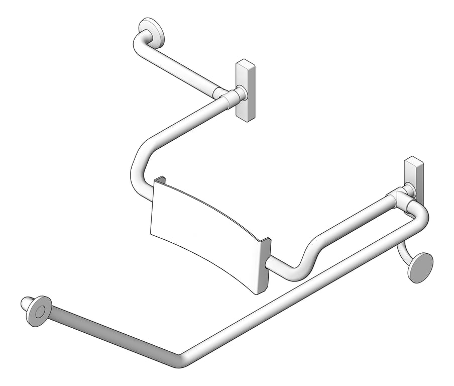 Image of Backrest Fixed Britex Grabrail 40Deg Left