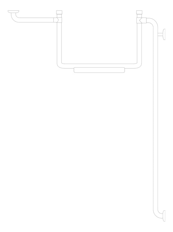 Plan Image of Backrest Fixed Britex Grabrail 40Deg Left