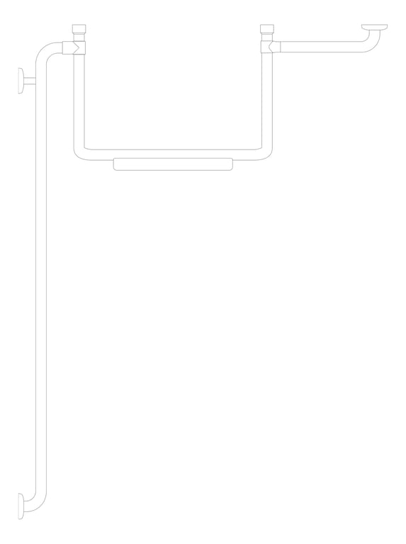 Plan Image of Backrest Fixed Britex Grabrail 40Deg Right