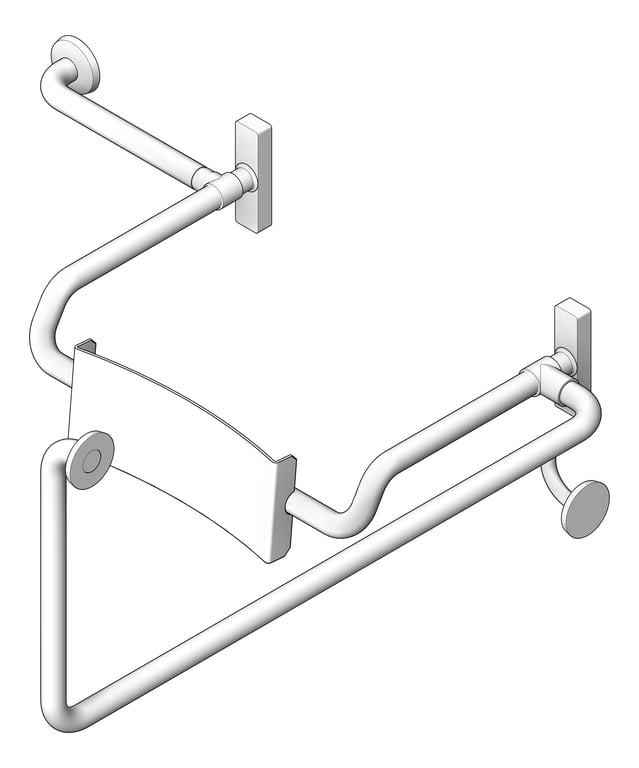 Image of Backrest Fixed Britex Grabrail 90Deg Left