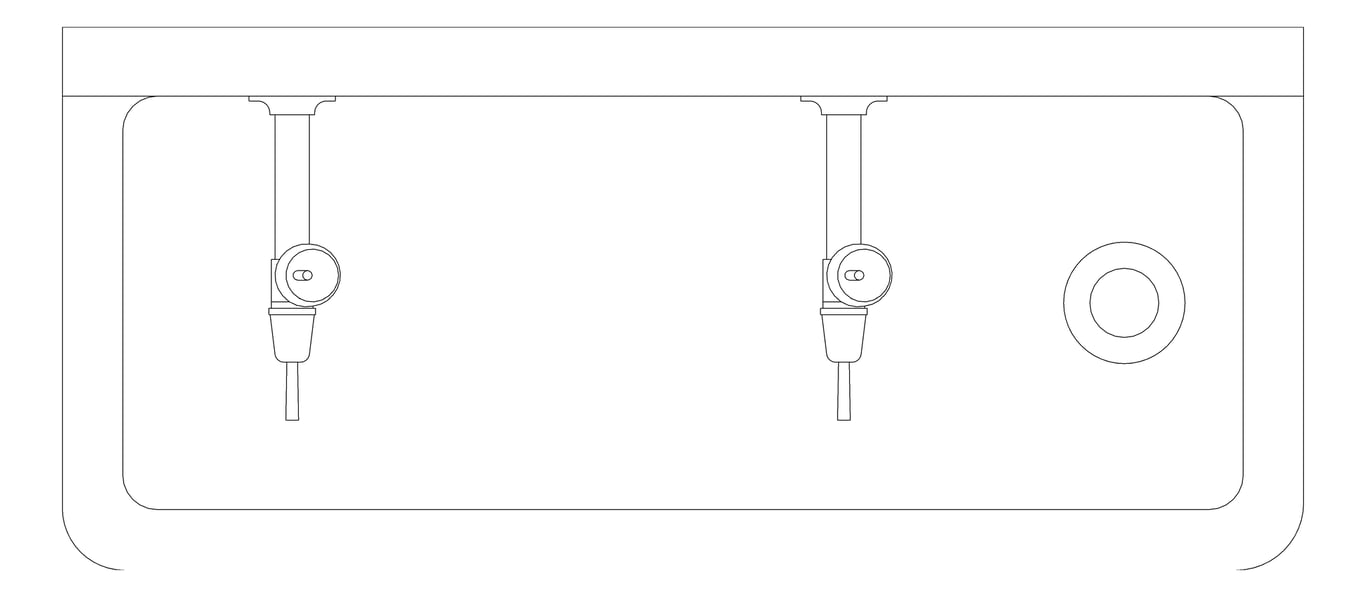 Plan Image of Trough WallHung Britex Drinking LeverTap