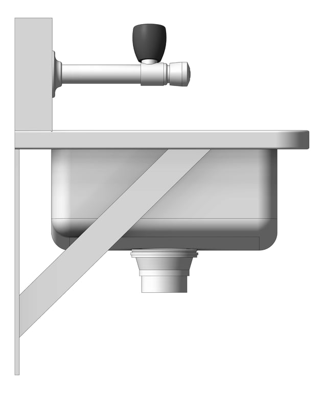 Left Image of Trough WallHung Britex Drinking PushButtonTap