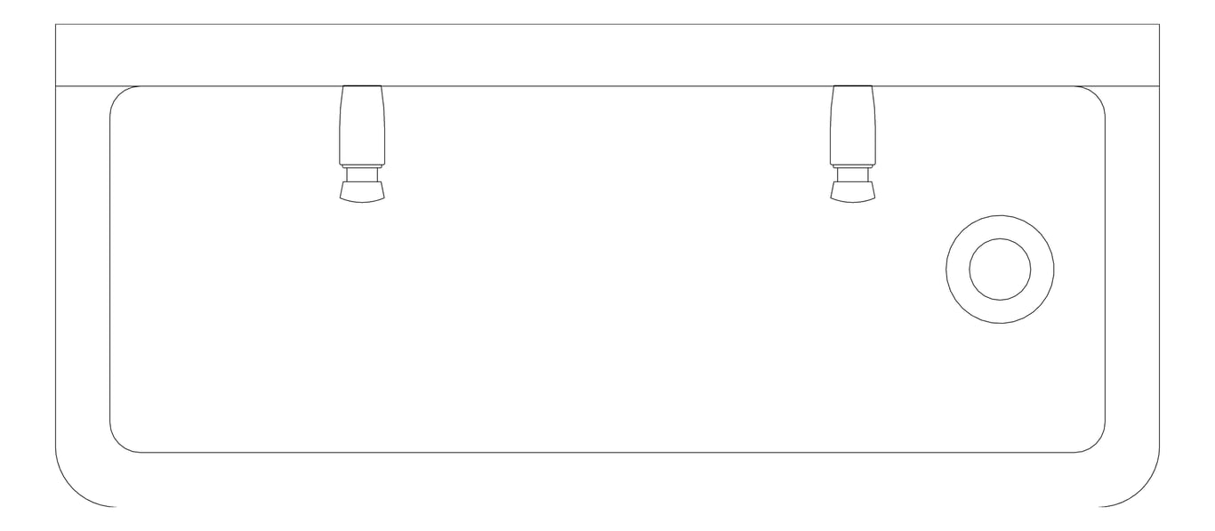 Plan Image of Trough WallHung Britex HandWash FrontBibTap