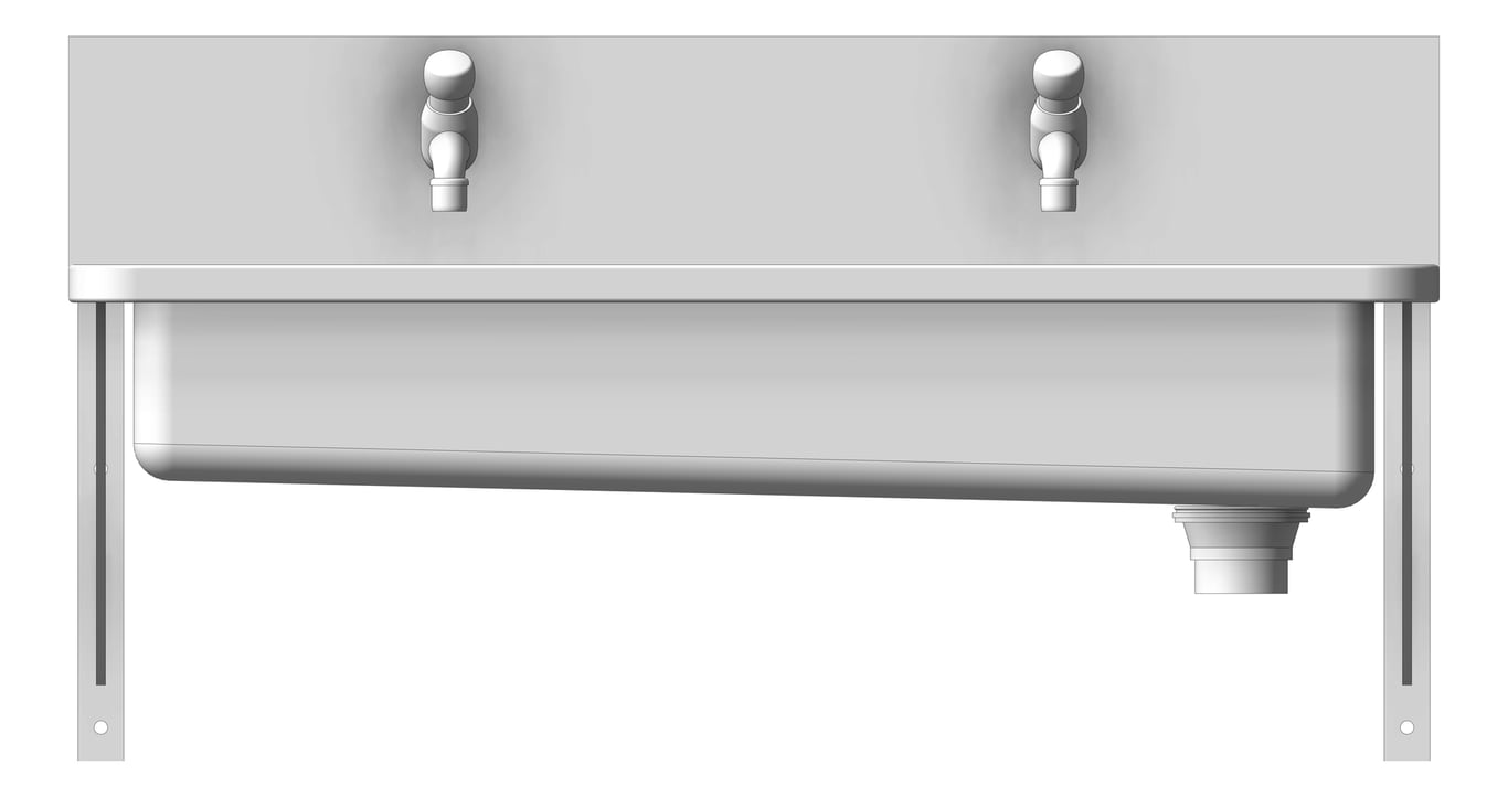 Front Image of Trough WallHung Britex HandWash TopBibTap