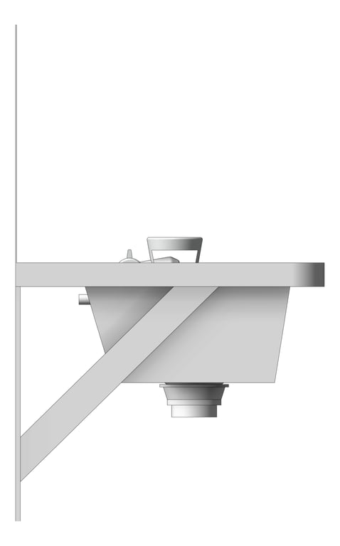 Left Image of Trough WallHung Britex Wallsend Drinking CamTap