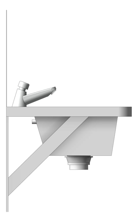 Left Image of Trough WallHung Britex Wallsend HandWash TimeflowTap