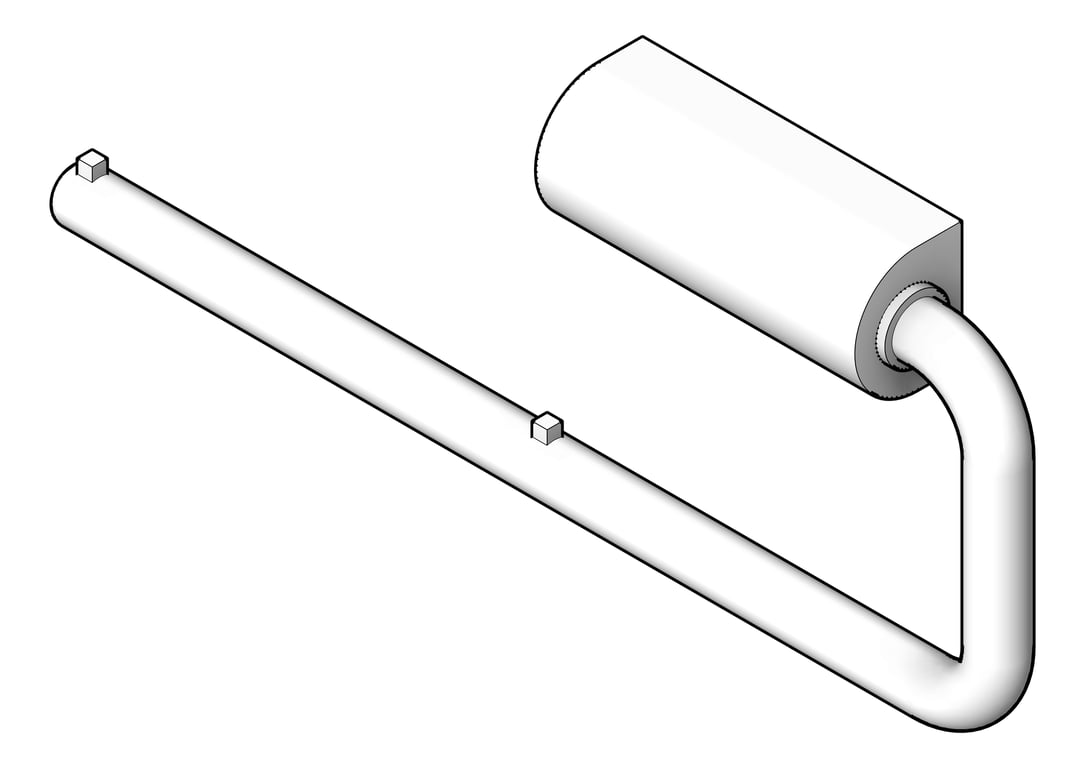 Image of ToiletRollHolder Double Britex ConcealedFix