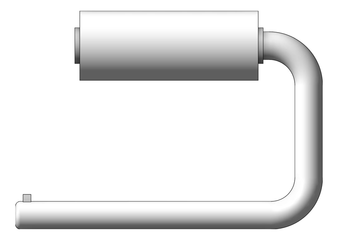 Front Image of ToiletRollHolder Single Britex ConcealedFix