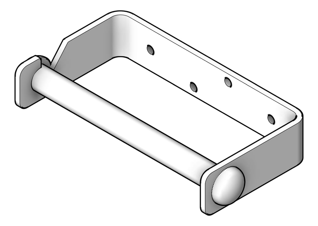 Image of ToiletRollHolder Single Britex VisibleFix