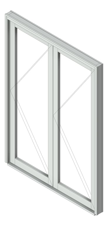 3D Shaded Image of Door Bifold Capral Artisan 996 2P