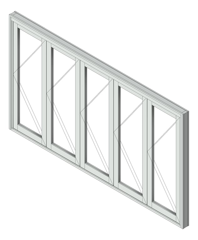 3D Shaded Image of Door Bifold Capral Artisan 996 5P