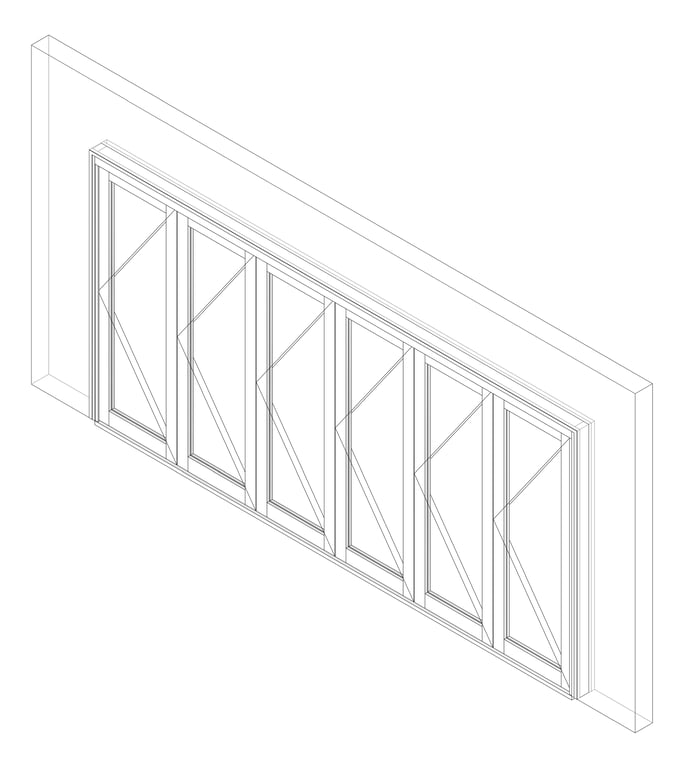 3D Documentation Image of Door Bifold Capral Artisan 996 6P