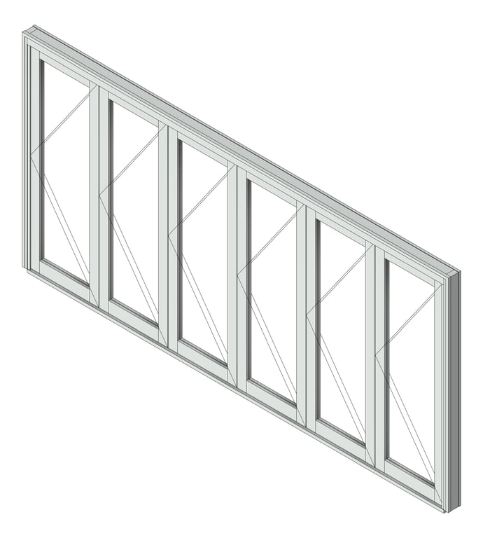 3D Shaded Image of Door Bifold Capral Artisan 996 6P