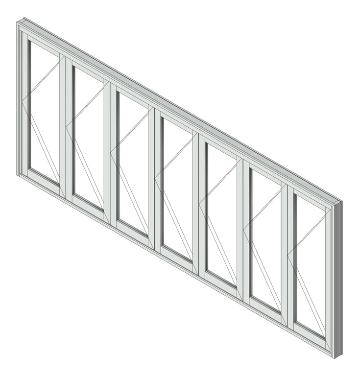 3D Shaded Image of Door Bifold Capral Artisan 996 7P