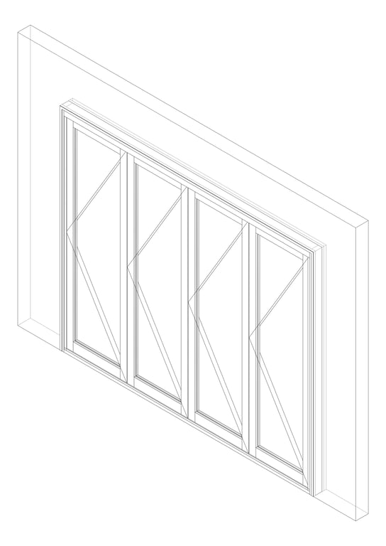 3D Documentation Image of Door Bifold Capral Artisan 996 Quik 4P