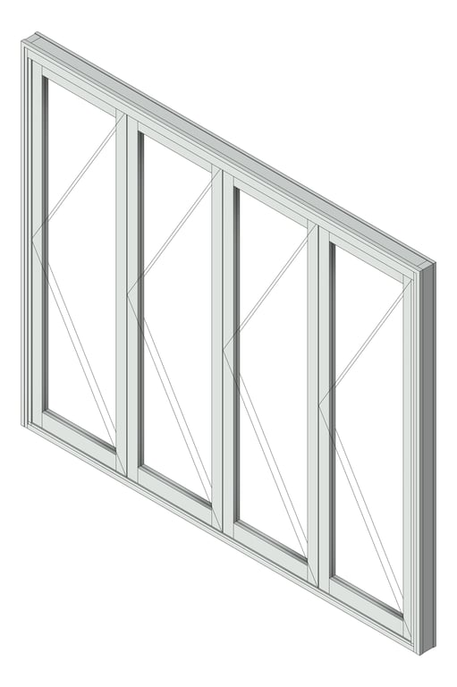 3D Shaded Image of Door Bifold Capral Artisan 996 Quik 4P