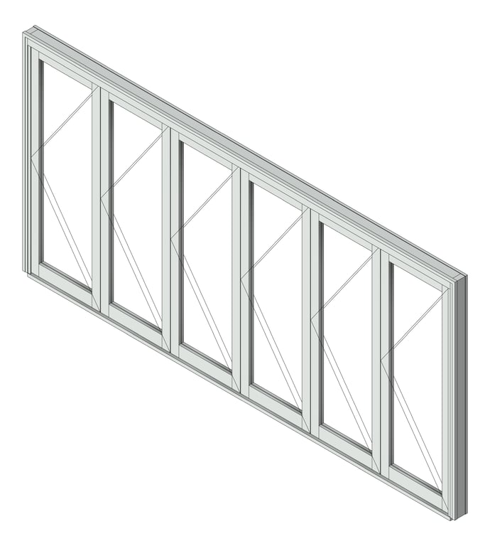 3D Shaded Image of Door Bifold Capral Artisan 996 Quik 6P