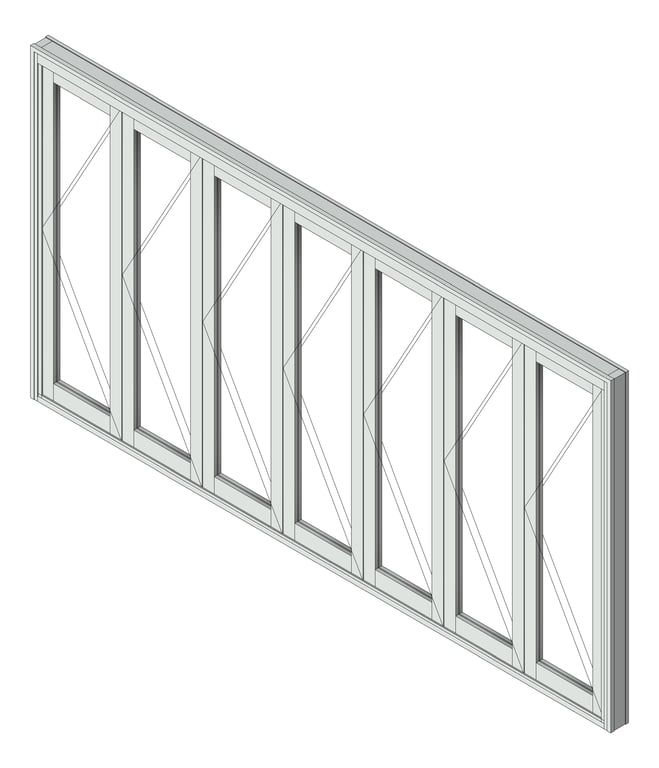 3D Shaded Image of Door Bifold Capral Artisan 996 Quik 7P