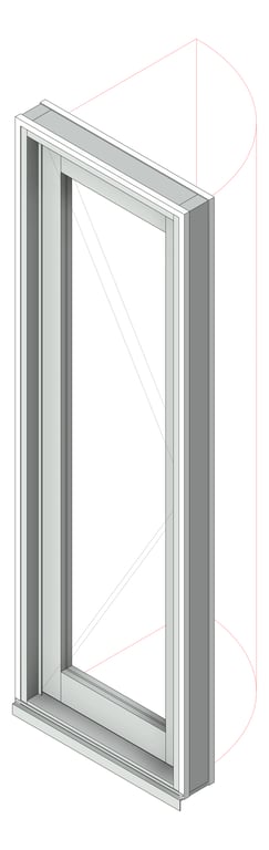 3D Shaded Image of Door Hinged Capral AGS 225 1P OpenIn