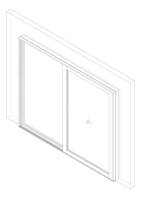 3D Documentation Image of Door Sliding Capral AGS 225 1P RecessedTrack