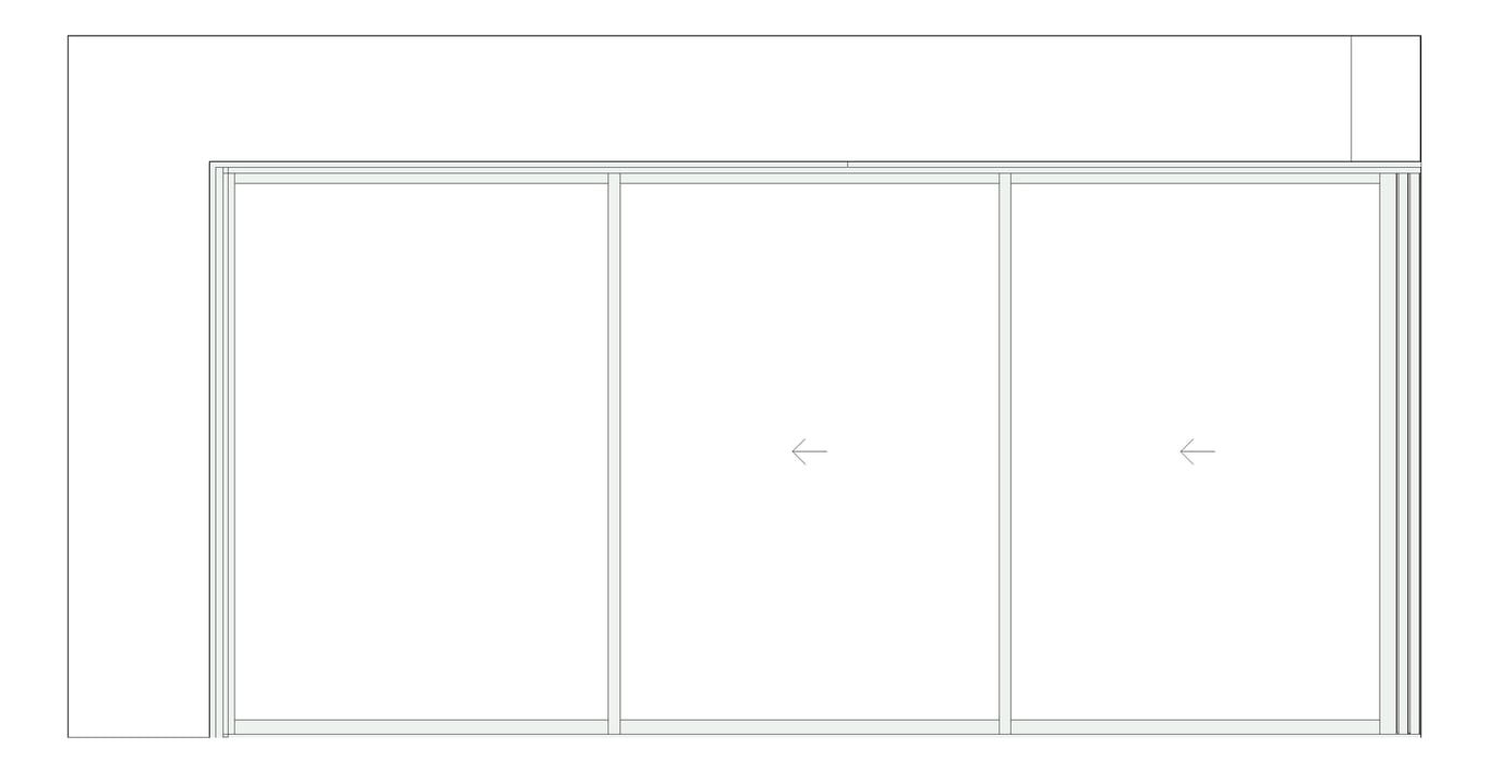 Front Image of Door Sliding Capral AGS 900 CornerExt 6P
