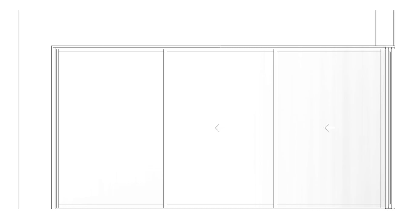 Left Image of Door Sliding Capral AGS 900 CornerExt 6P