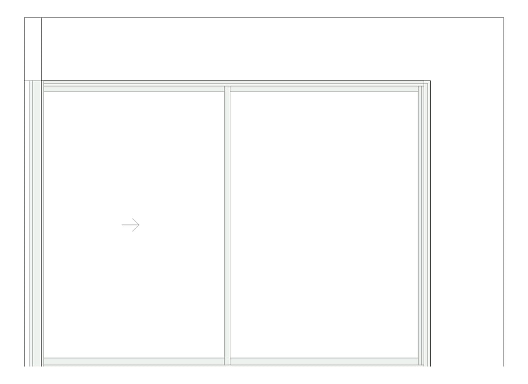 Front Image of Door Sliding Capral AGS 900 CornerInt 4P