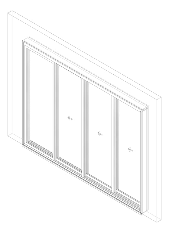 3D Documentation Image of Door Sliding Capral Artisan 994TH 4P XXXO