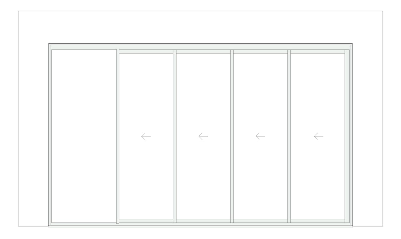 Front Image of Door Sliding Capral Artisan 994TH Recessed 4P