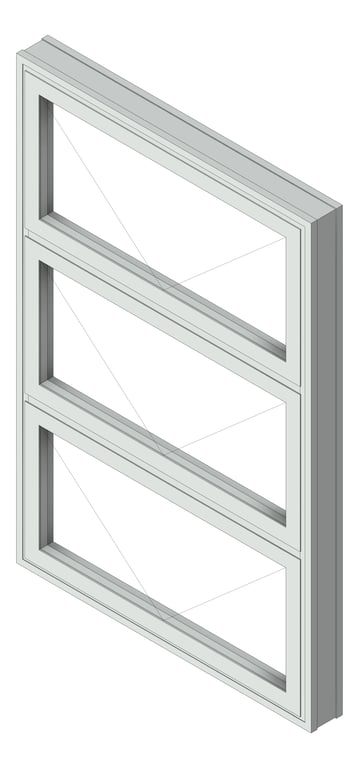 3D Shaded Image of Window Awning Capral AGS 35 V Multiple