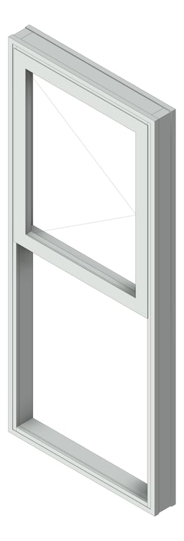 3D Shaded Image of Window Casement Capral Artisan 992 2V