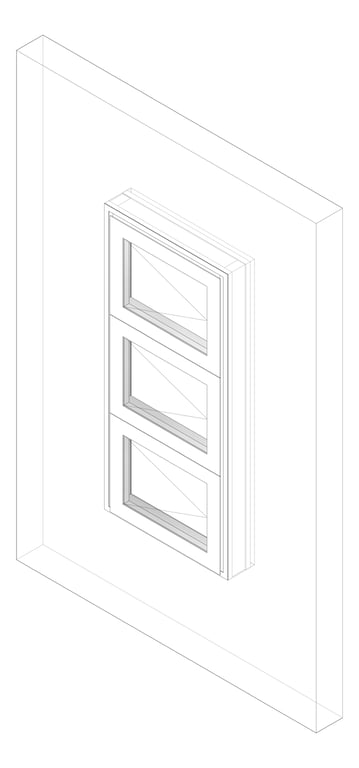 3D Documentation Image of Window Casement Capral Artisan 992 3V