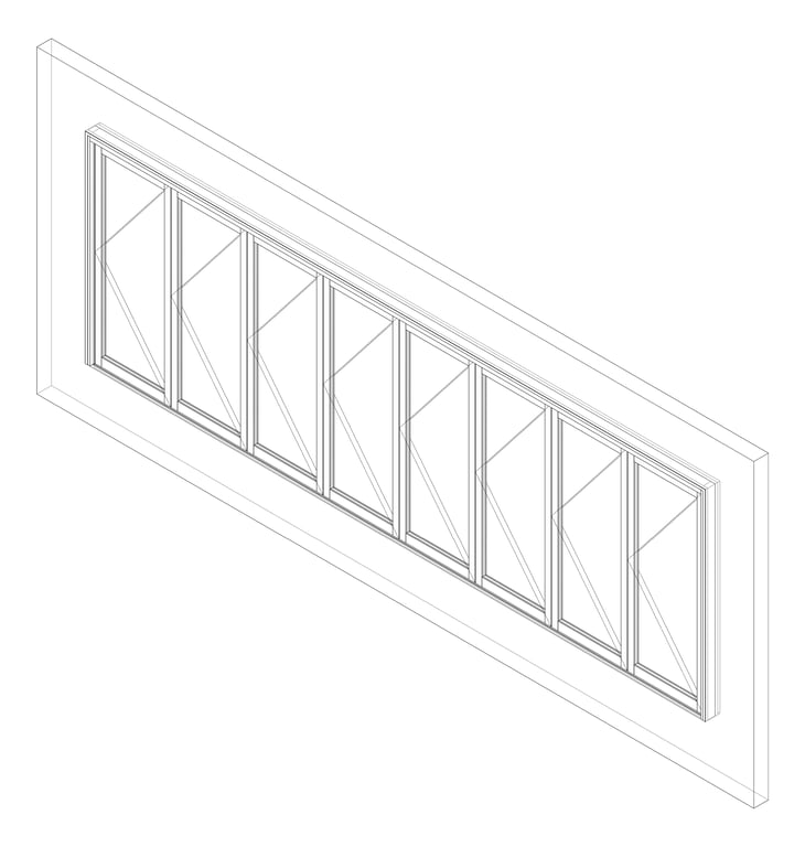 3D Documentation Image of Window Bifold Capral Artisan 995 8P