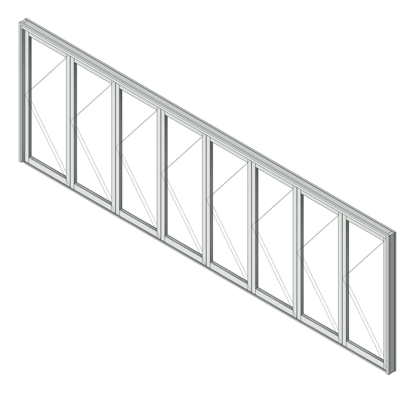 3D Shaded Image of Window Bifold Capral Artisan 995 8P