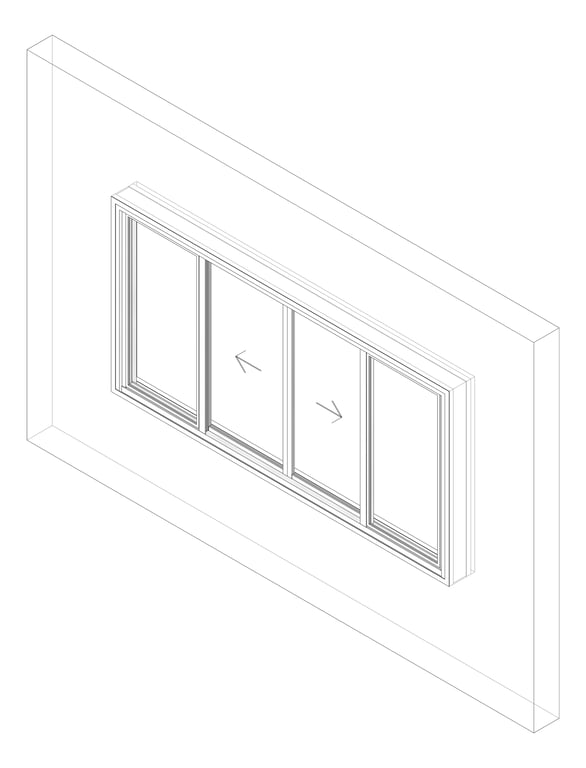 3D Documentation Image of Window Sliding Capral AGS 380 OXXO
