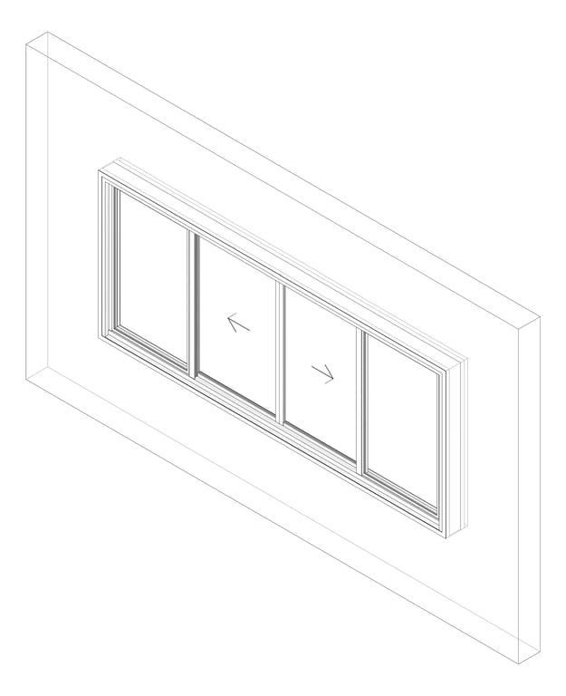 3D Documentation Image of Window Sliding Capral AGS 480 OXXO