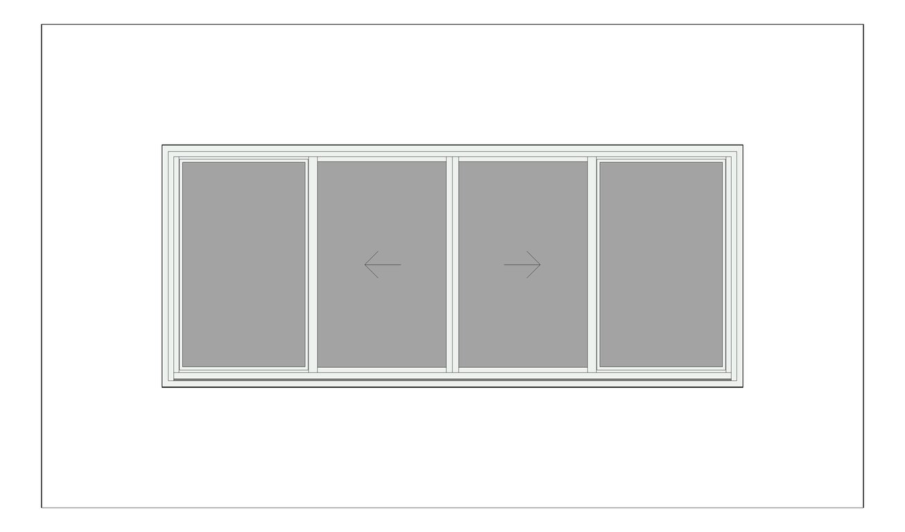 Front Image of Window Sliding Capral AGS 480 OXXO