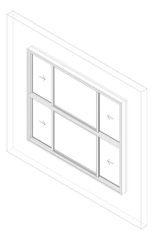3D Documentation Image of Window Sliding Capral AGS 480 XOXTXOX