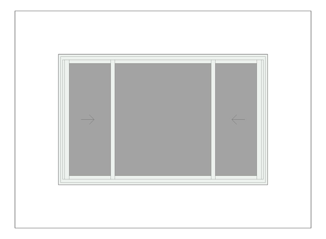 Front Image of Window Sliding Capral AGS 950 XOX
