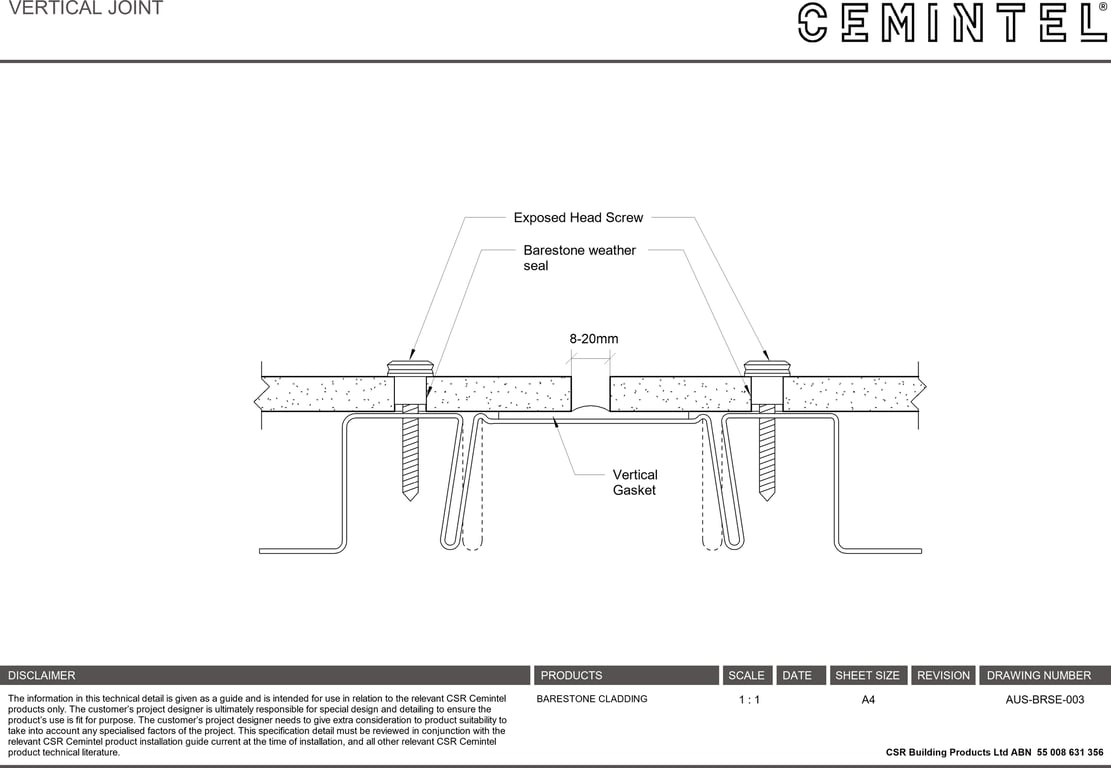 Navigate to AUS-BRSE-003 - VERTICAL JOINT