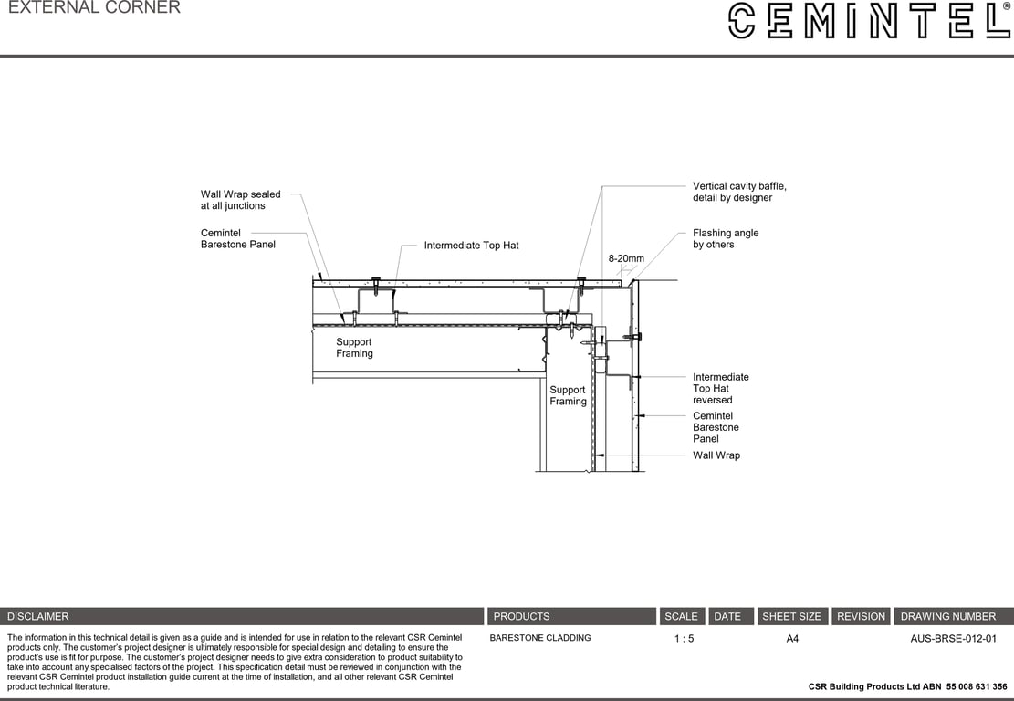 AUS-BRSE-012-01 - EXTERNAL CORNER