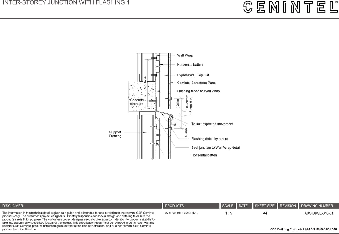  Image of AUS-BRSE-016-01 - INTER-STOREY JUNCTION WITH FLASHING 1