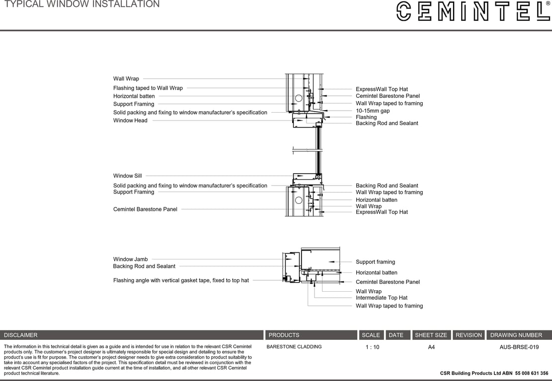 Navigate to AUS-BRSE-019 - TYPICAL WINDOW INSTALLATION