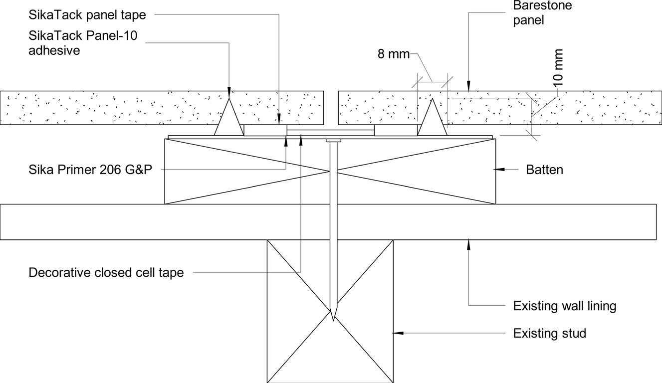 Navigate to Barestone Internal - Vertical Panel Joint Layout