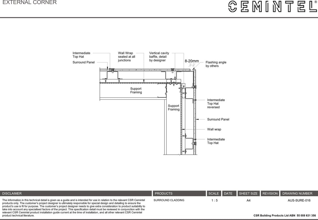  Image of AUS-SURE-016 - EXTERNAL CORNER