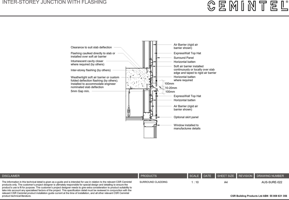 Navigate to AUS-SURE-022 - INTER-STOREY JUNCTION WITH FLASHING