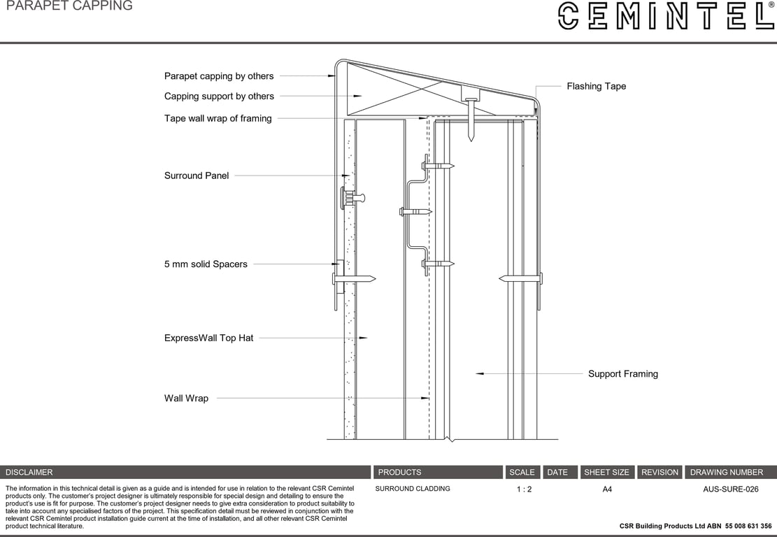 Navigate to AUS-SURE-026 - PARAPET CAPPING