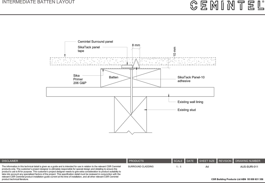 Navigate to AUS-SURI-011 - INTERMEDIATE BATTEN LAYOUT