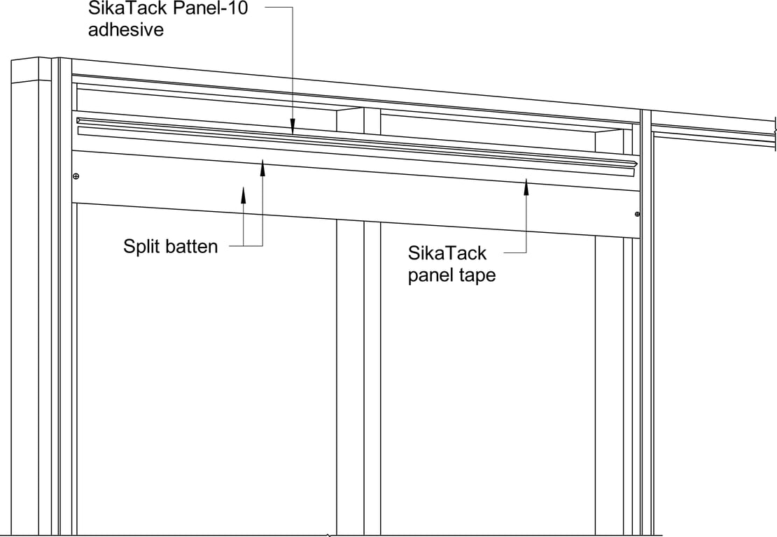Navigate to Surround Internal - Adhesive and Tape on Split Batten