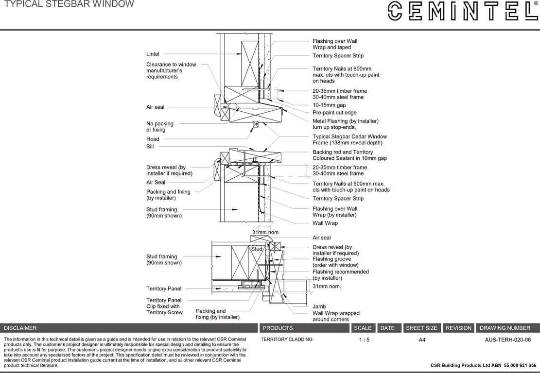  Image of AUS-TERH-020-06 - TYPICAL STEGBAR WINDOW